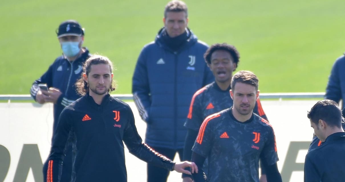 I bianconeri in allenamento 