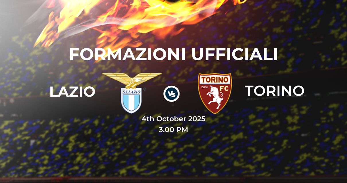Lazio Torino, le formazioni ufficiali 