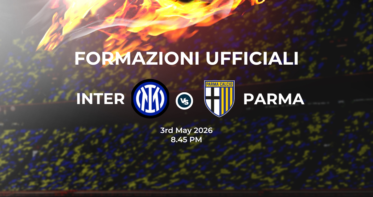 Inter Parma, le formazioni ufficiali