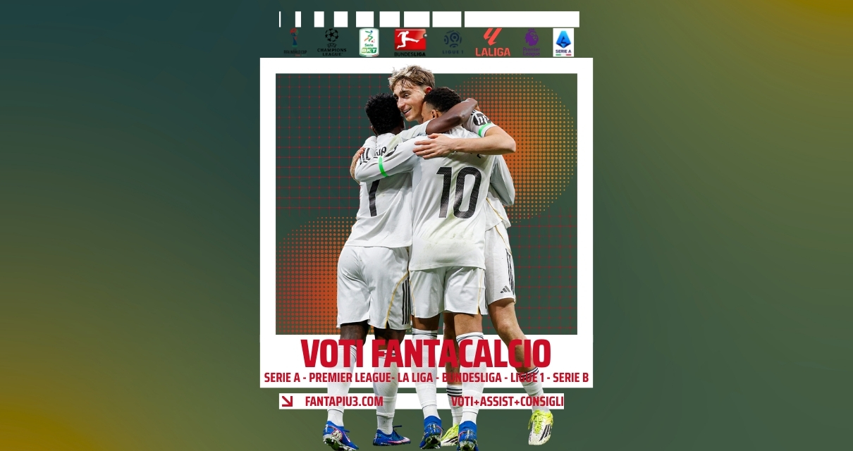 Voti Fantacalcio Fantapiu3 Serie A, Premier League, La Liga, Bundesliga, Ligue 1 e Serie B