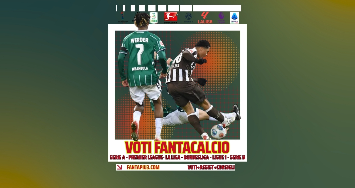 Voti Fantacalcio Fantapiu3 Serie A, Premier League, La Liga, Bundesliga, Ligue 1 e Serie B