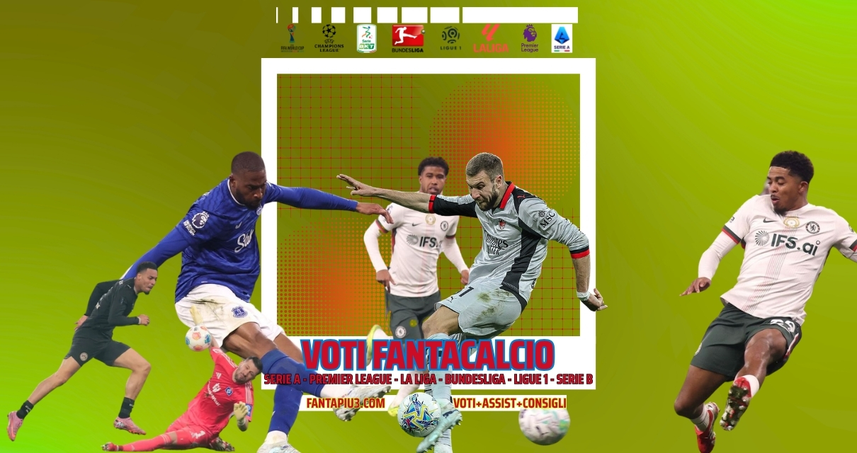 Voti Fantacalcio Fantapiu3 Serie A, Premier League, La Liga, Bundesliga, Ligue 1 e Serie B