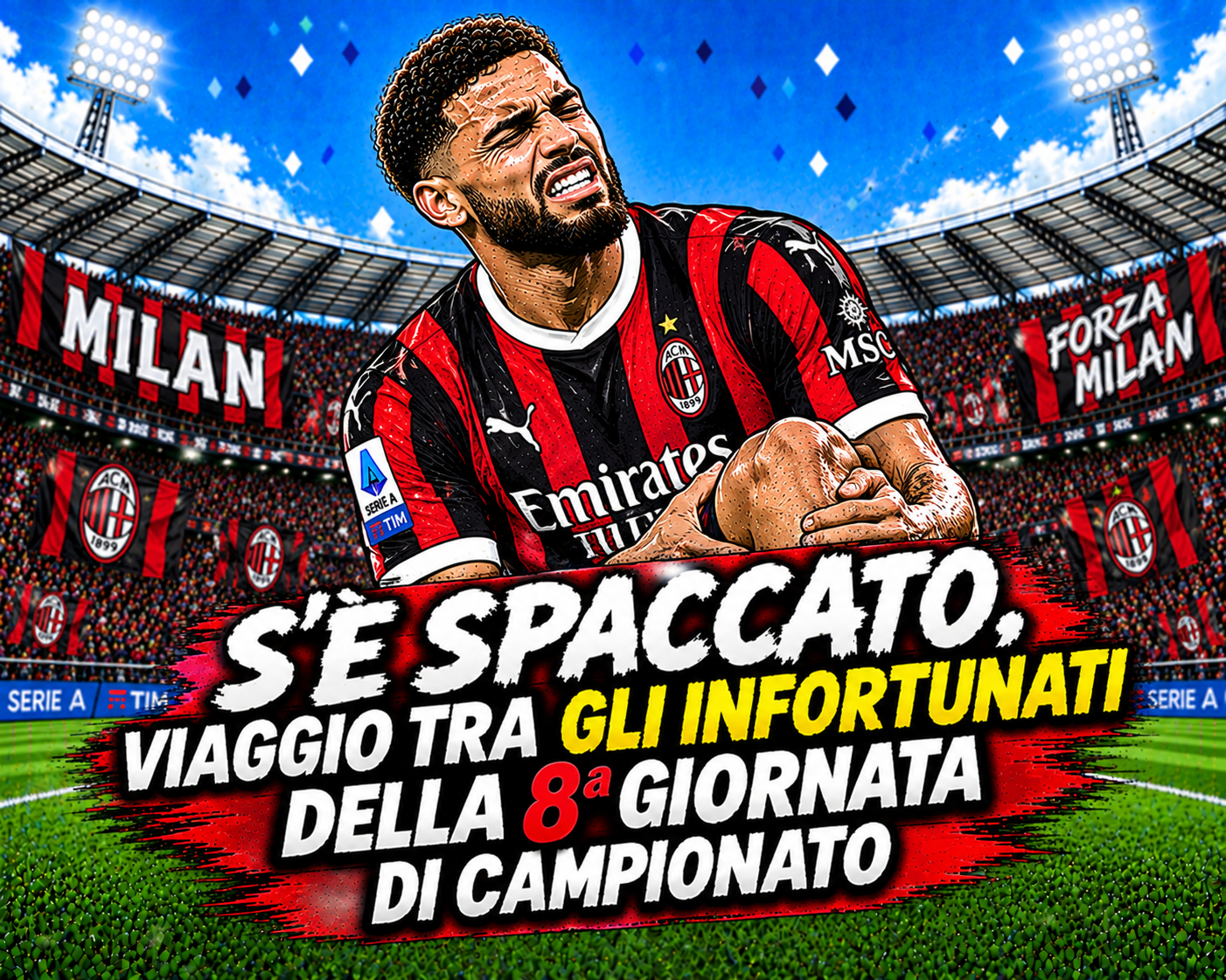 S'è spaccato, viaggio tra gli infortunati della 8ª giornata di campionato