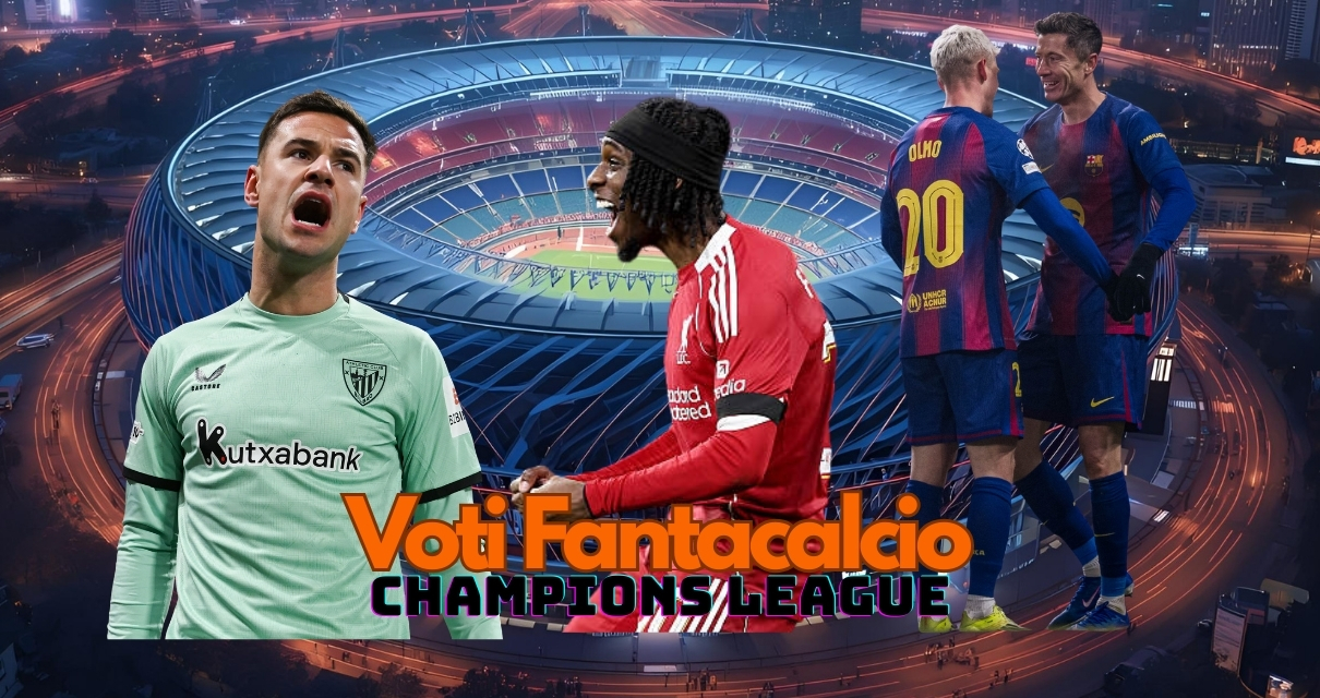 Voti fantacalcio Mercoledì Champions League