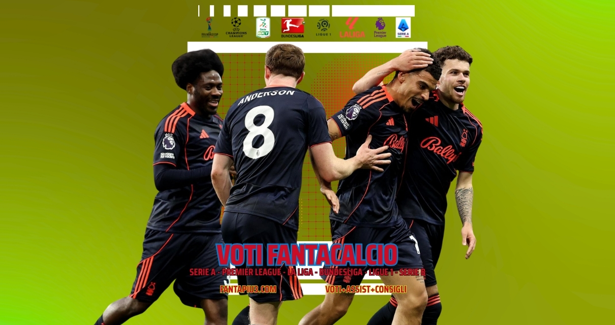 Voti Fantacalcio Fantapiu3 Serie A, Premier League, Bundesliga, Ligue 1 e Serie B