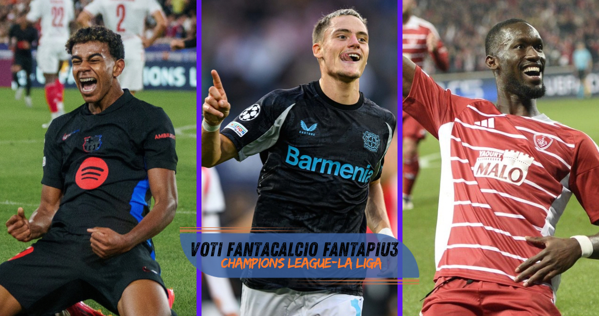 Voti fantacalcio Giovedì Champions League e La Liga