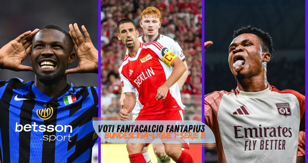 Voti fantacalcio Fantapiu3 per Serie A, Bundesliga e Ligue 1