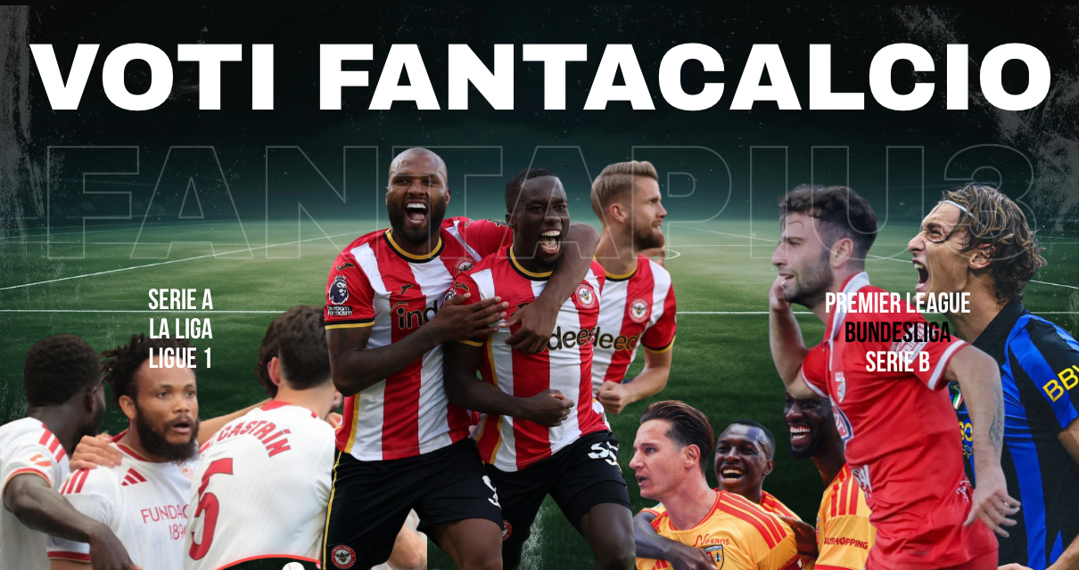Voti Fantacalcio Fantapiu3 del sabato di Serie A, Premier League, La Liga, Ligue 1 e Serie B