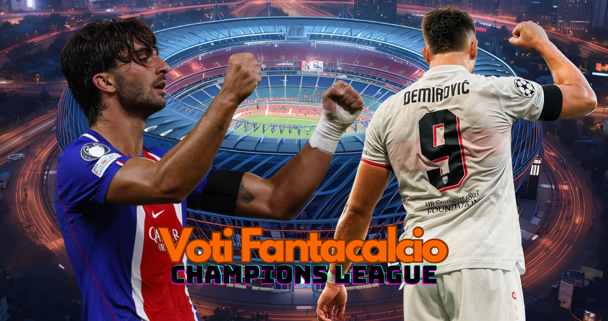 Voti fantacalcio Fantapiu3 del mercoledì di Champions League