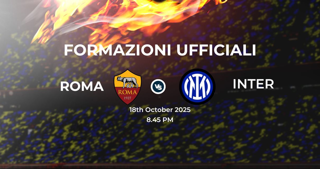 Roma Inter, le formazioni ufficiali
