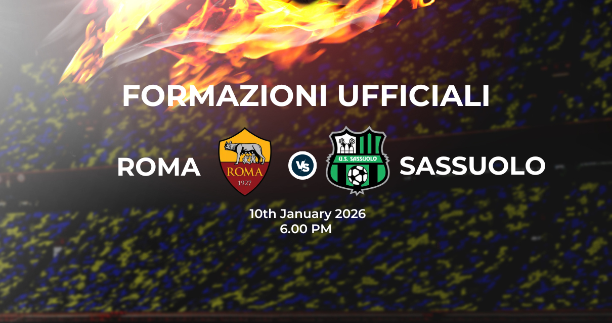 Roma Sassuolo, le formazioni ufficiali
