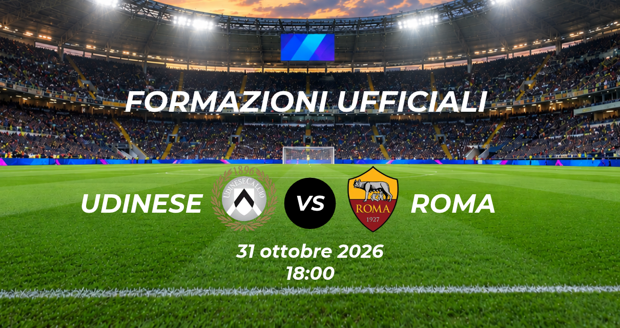 Udinese Roma, le formazioni ufficiali