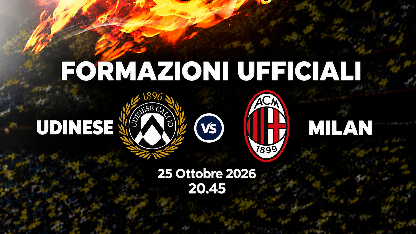 Udinese Milan: le formazioni ufficiali