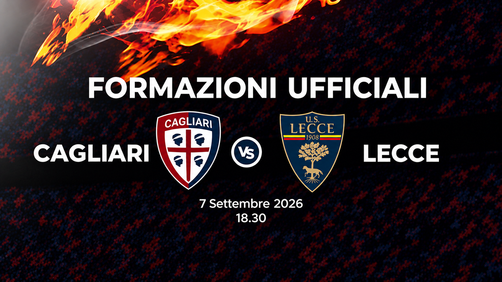 Cagliari Lecce: le formazioni ufficiali