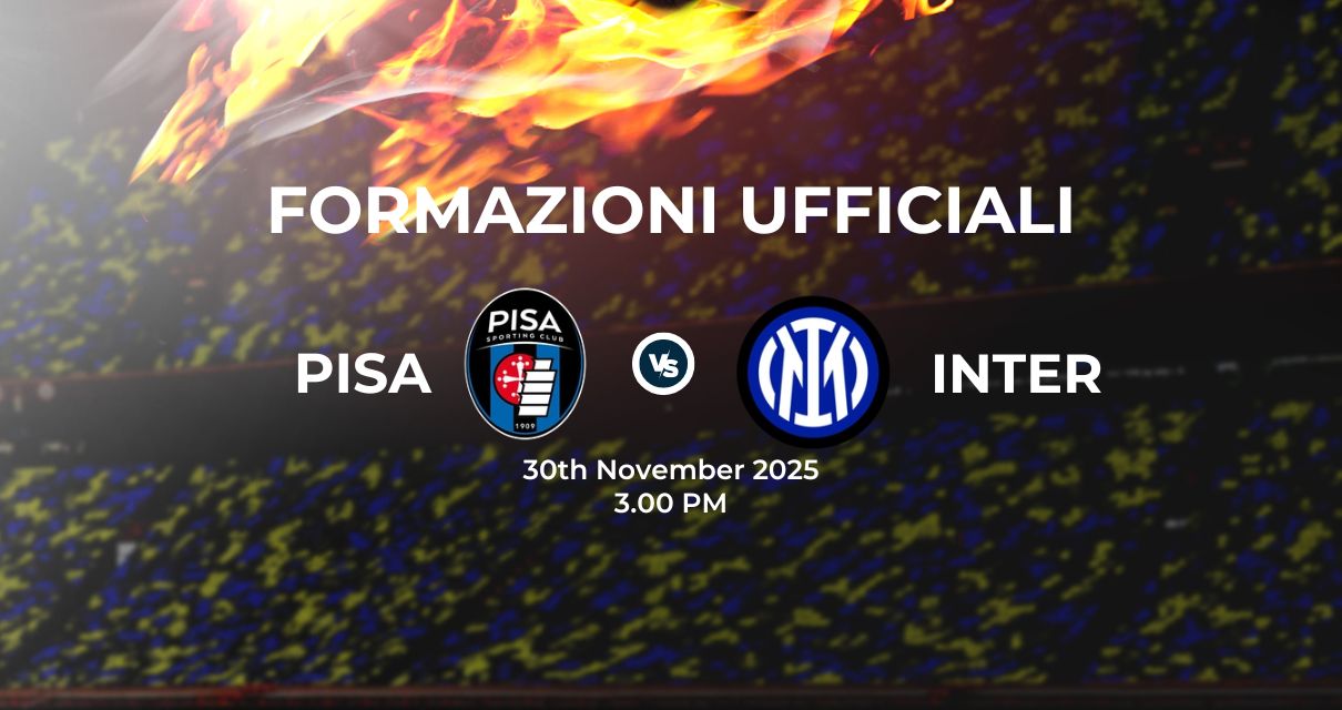 Pisa Inter, le formazioni ufficiali 