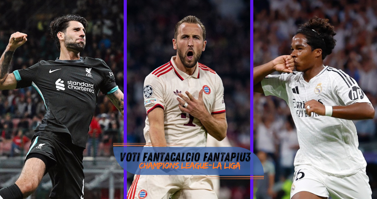 Voti fantacalcio Martedì Champions League e La Liga