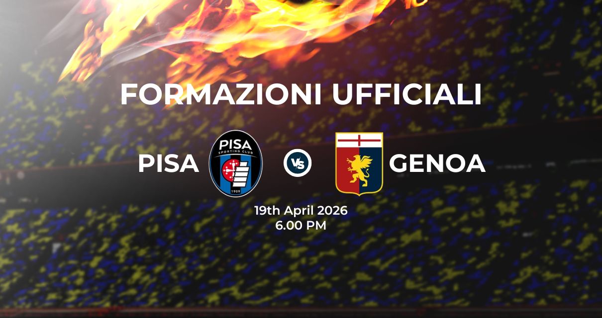 Pisa Genoa, le formazioni ufficiali 