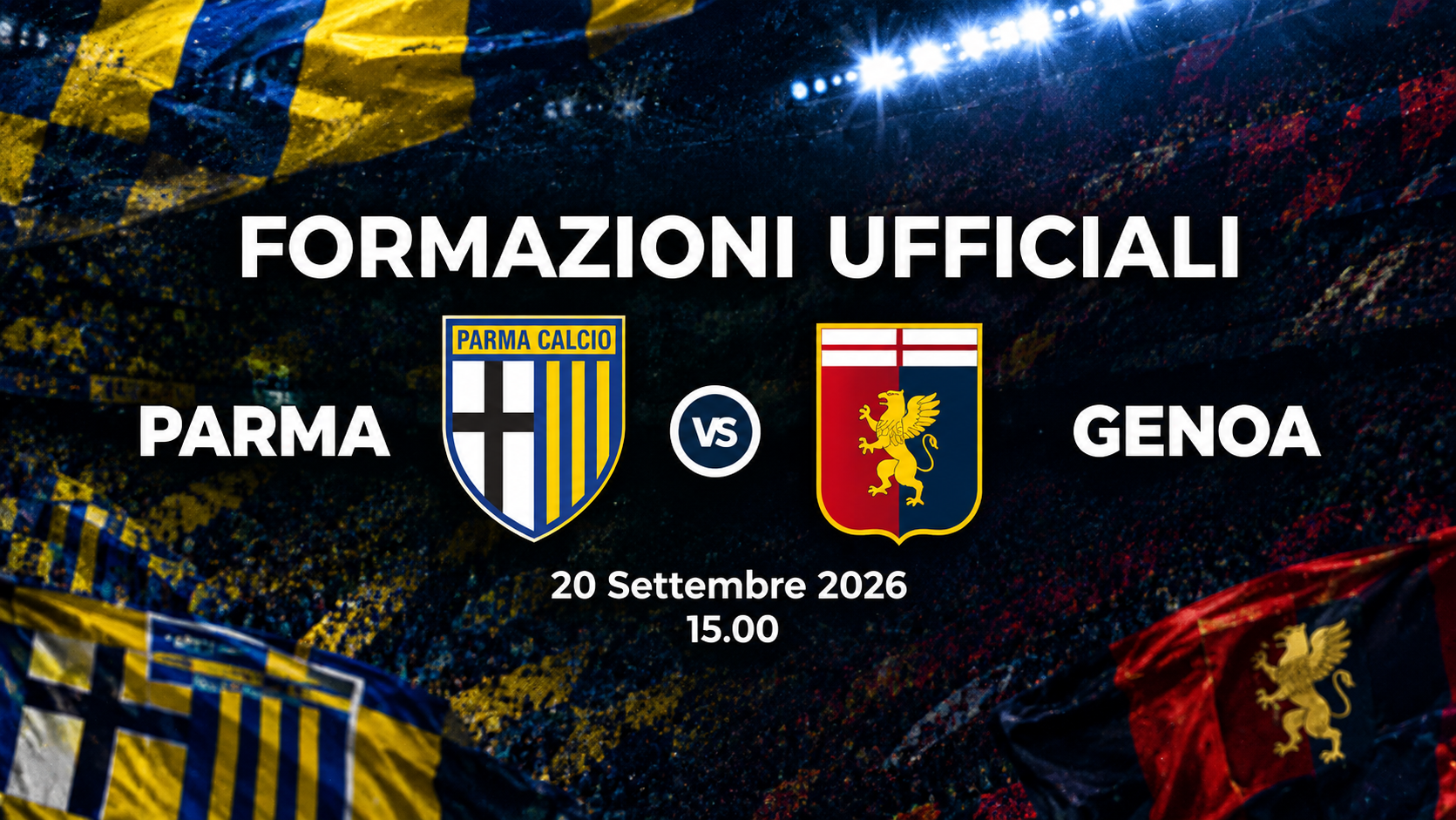 Parma Genoa: le formazioni ufficiali