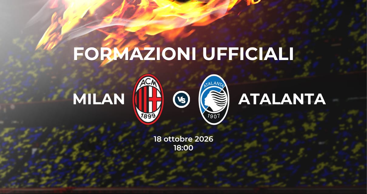 Milan Atalanta, le formazioni ufficiali