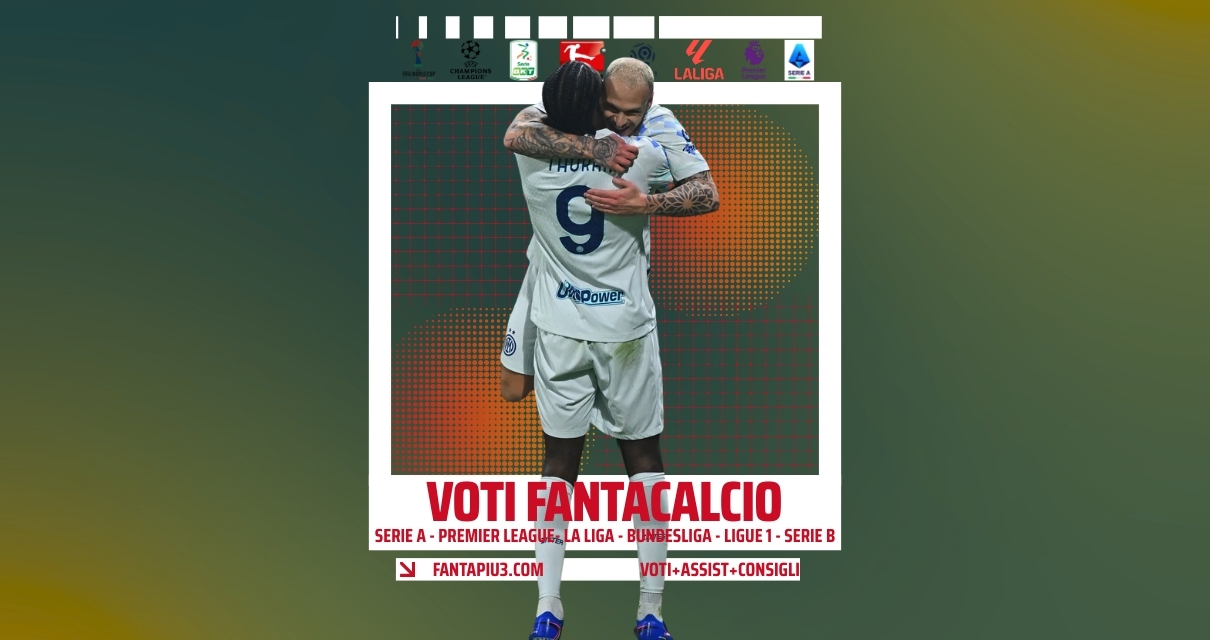 Voti Fantacalcio Fantapiu3 Serie A, Premier League, La Liga, Bundesliga, Ligue 1 e Serie B