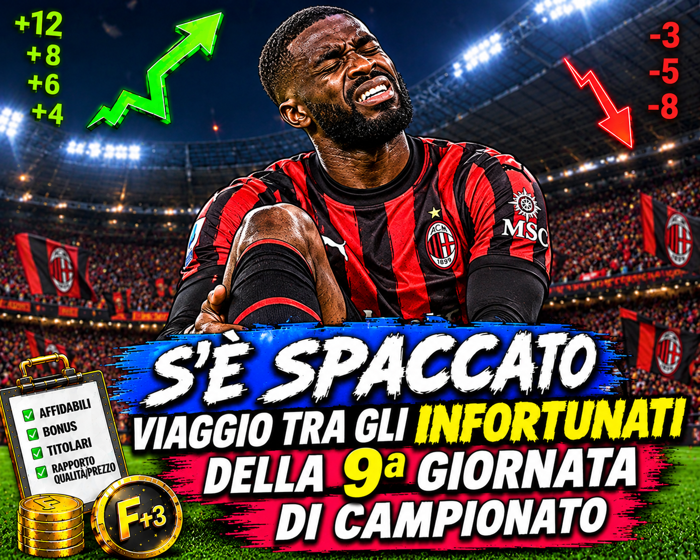 S'è spaccato, viaggio tra gli infortunati della 9ª giornata di campionato