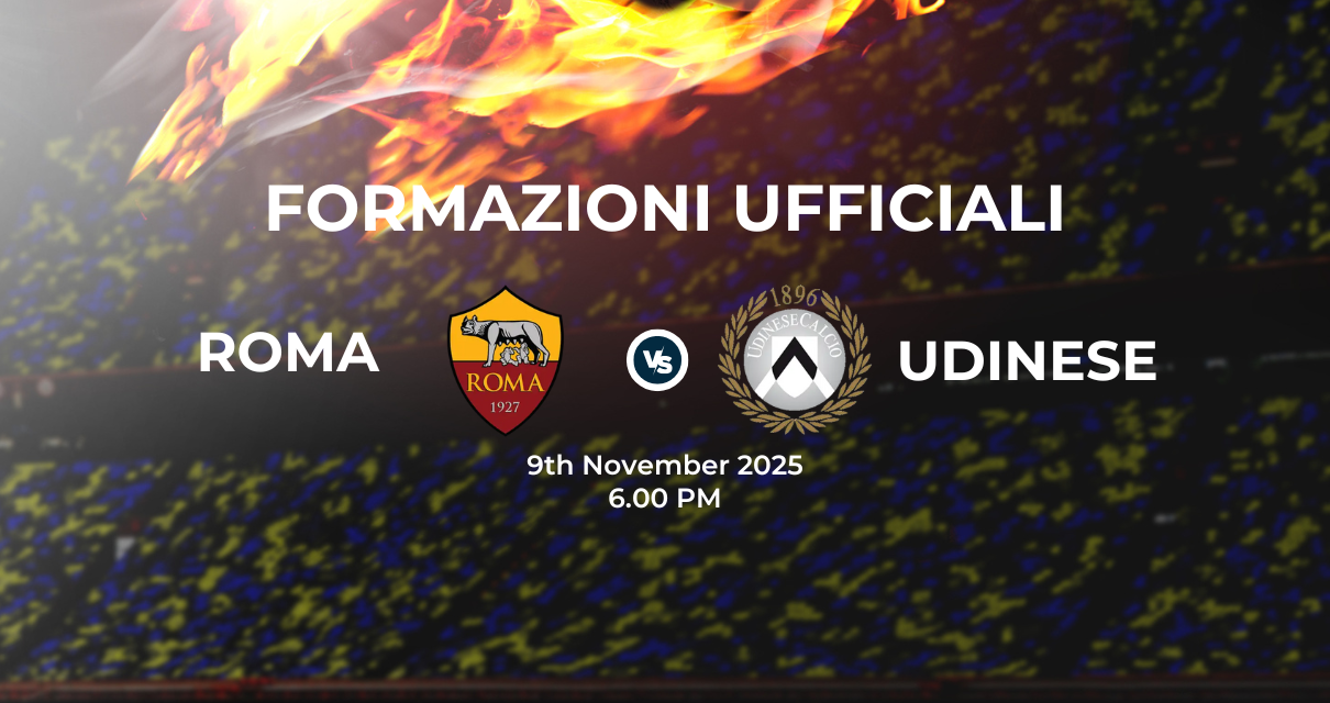 Roma Udinese, le formazioni ufficiali