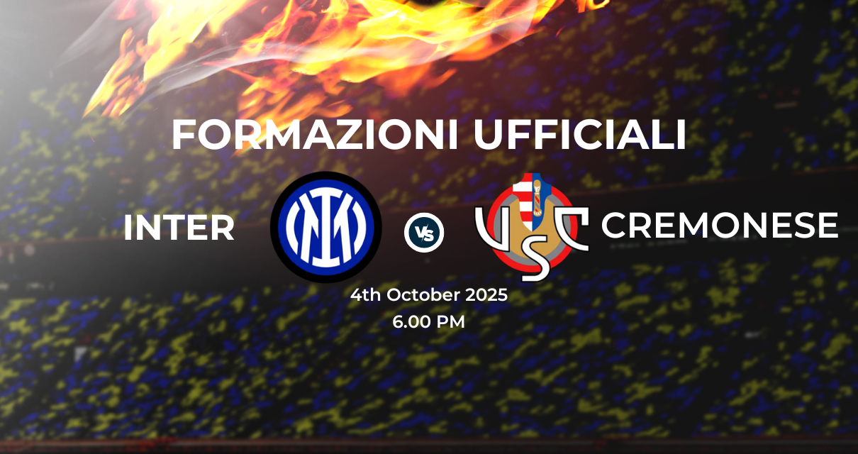 Inter Cremonese, le formazioni ufficiali