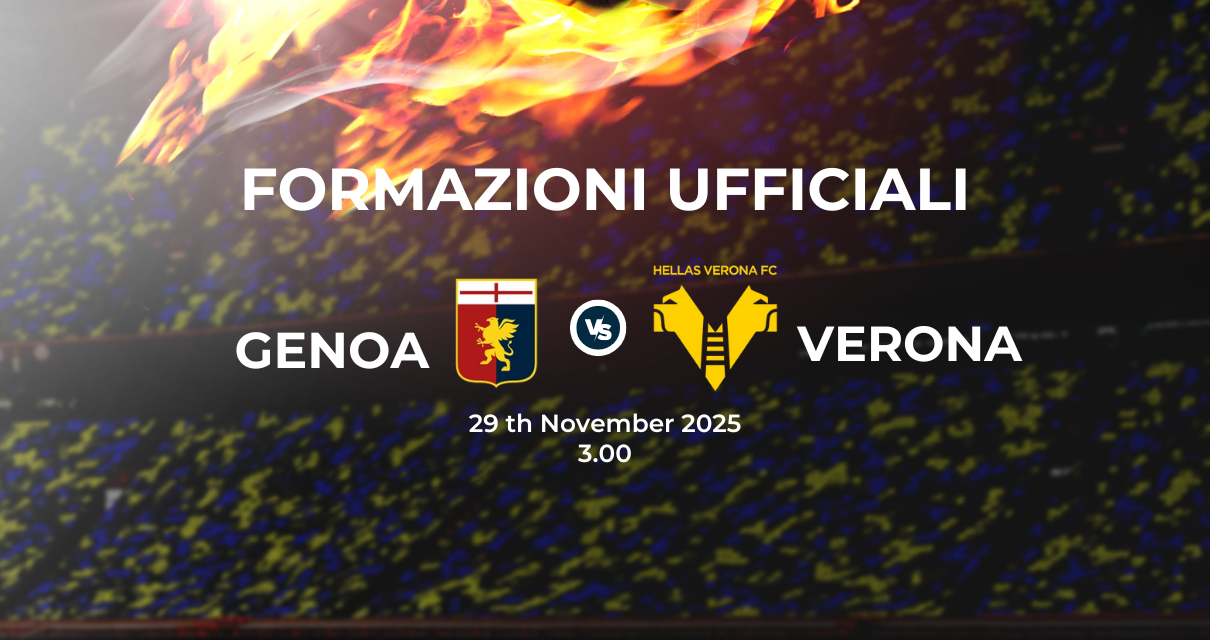 Genoa Verona, le formazioni ufficiali 