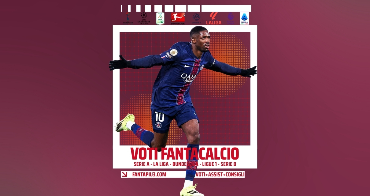 Voti Fantacalcio Fantapiu3 Serie A, Premier League, La Liga, Ligue 1 e Serie B