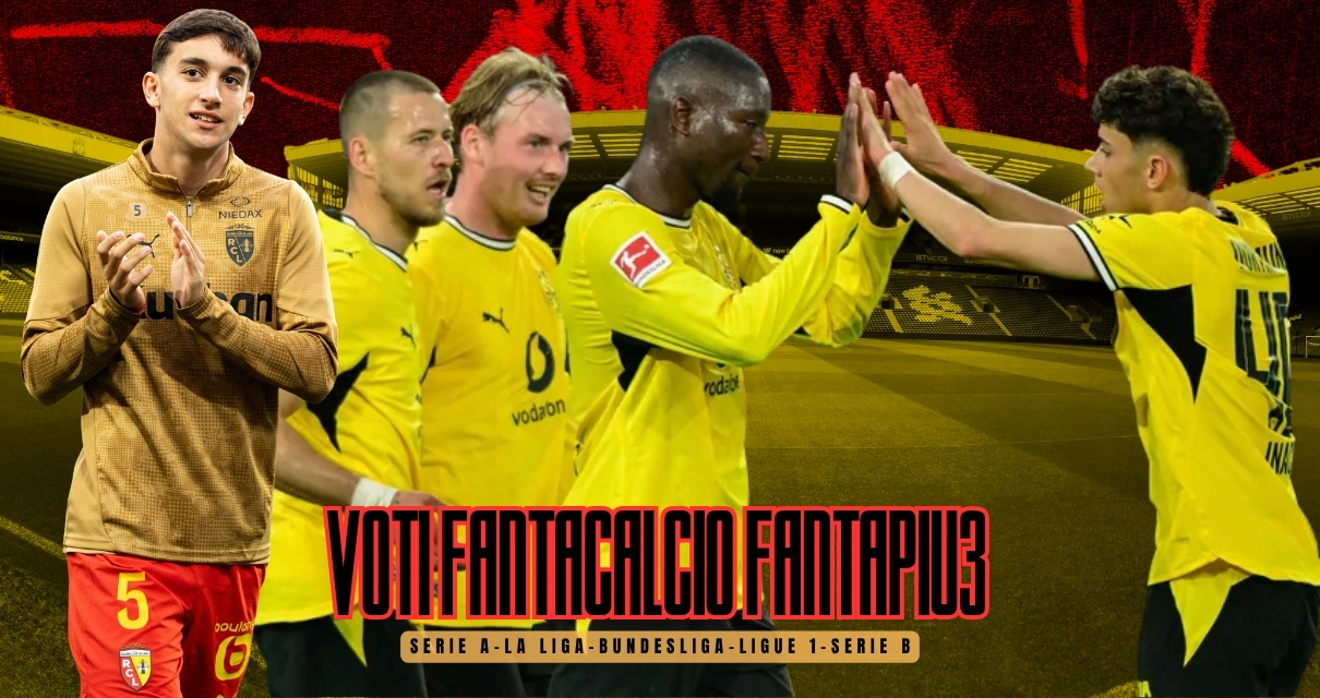 Voti Fantacalcio Fantapiu3 del venerdì di Serie A, La Liga, Bundesliga, Ligue 1 e Serie B