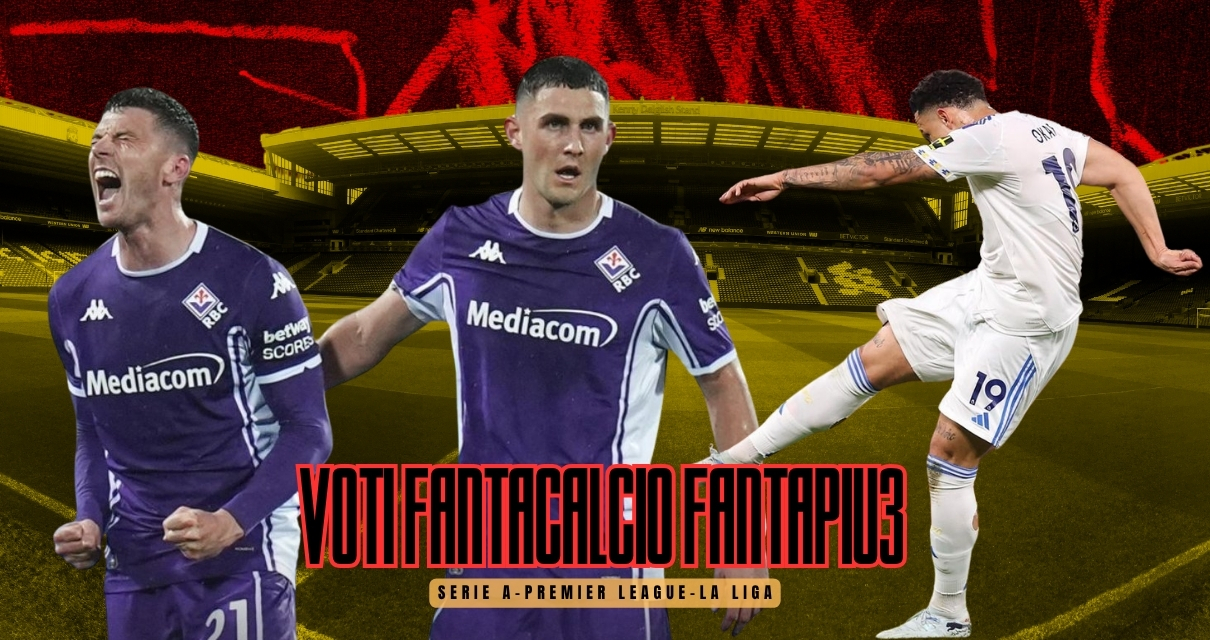 Voti Fantacalcio Fantapiu3 Serie A, Premier League e La Liga
