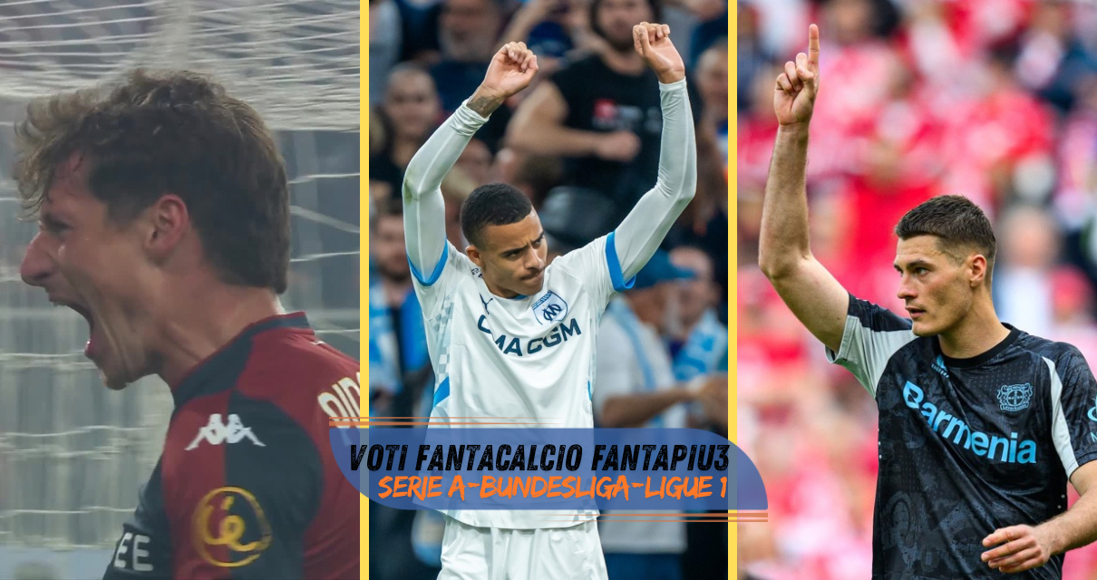 Voti Fantacalcio Fantapiu3 Serie A, Bundesliga e Ligue 1