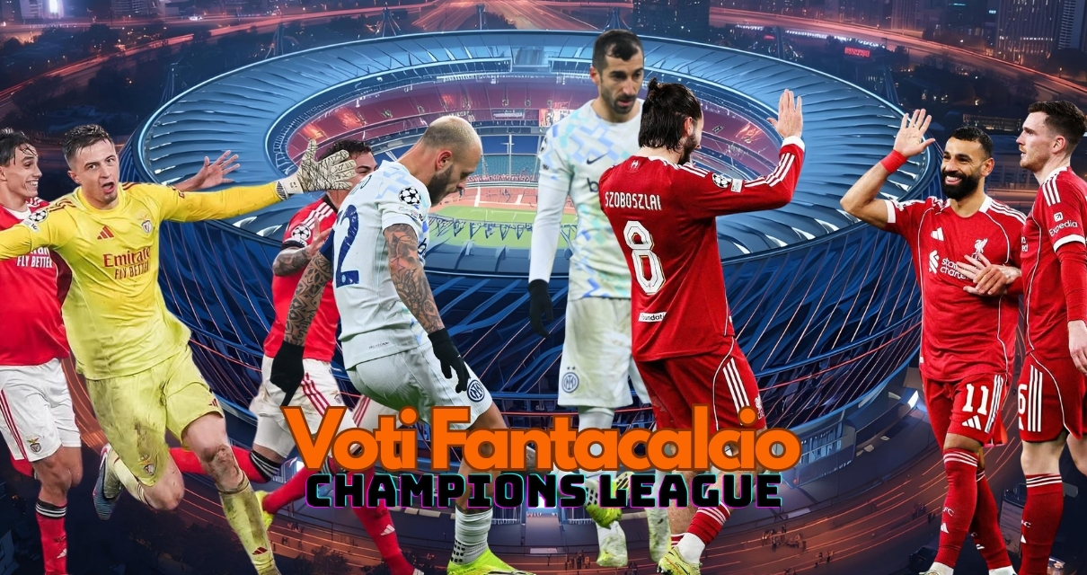 Voti fantacalcio Mercoledì Champions League