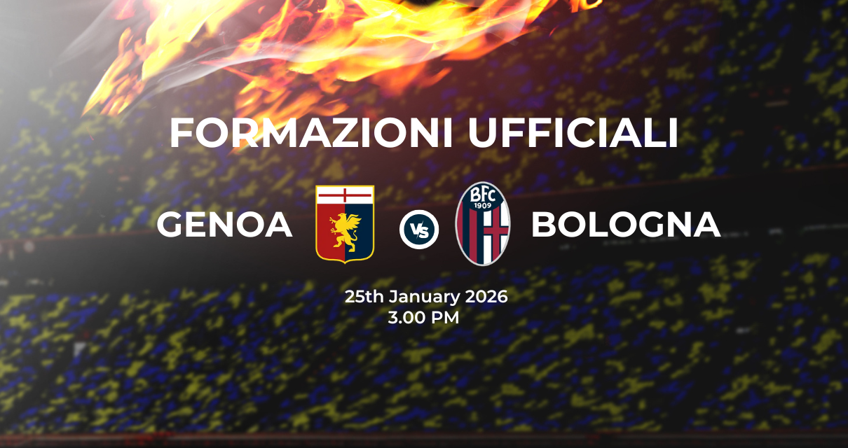 Genoa Bologna, le formazioni ufficiali