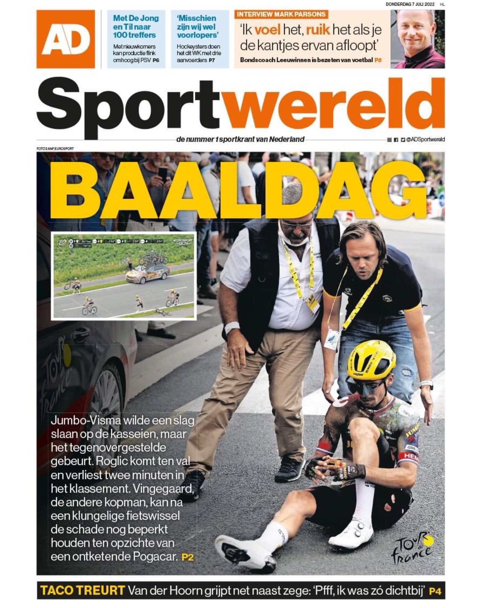 prima pagina sportwereld olanda