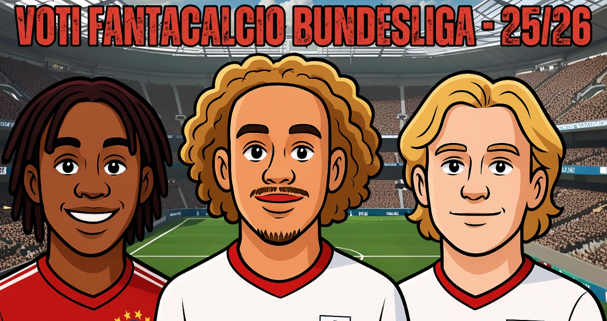 voti fantacalcio fantapiu3 4ª Bayern monaco union Berlino e eintracht francoforte friburgo e borussia monchegladbach mainz e amburgo colonia e werder brema augsburg e Stoccarda borussia dortmund e Bayern Leverkusen Lipsia e schalke 04 elversberg e paderborn hoffenheim pagelle Bundesliga