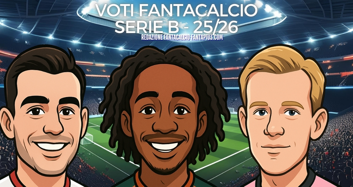voti fantacalcio fantapiu3 5ª Juve stabia Cesena e carrarese Benevento e cremonese virtus entella e palermo padova e Sampdoria Catanzaro e ascoli Avellino e verona vicenza e arezzo Sudtirol e mantova pisa e modena Empoli serie b